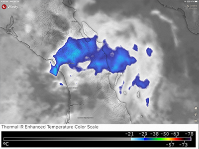 Cloud to infrared correlations