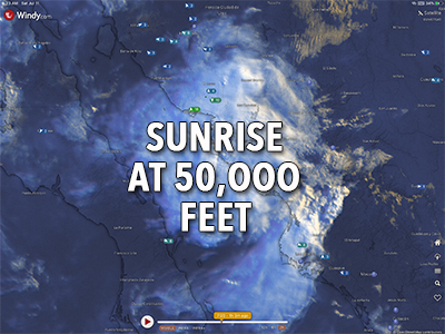 Sunrise at 50,000 feet