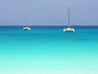 Turquoise clouds in paradise